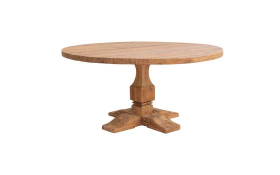Mesa Comedor Redonda Madera Reciclada Pata Central Aorla