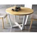 Mesa Comedor Redonda Moderna Acero Madera Arisats