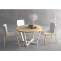 Mesa Comedor Redonda Moderna Acero Madera Arisats