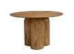 Mesa Comedor Redonda Rústica Madera Mango Natural Ardimt