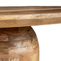 Mesa Comedor Redonda Rústica Madera Mango Natural Ardimt