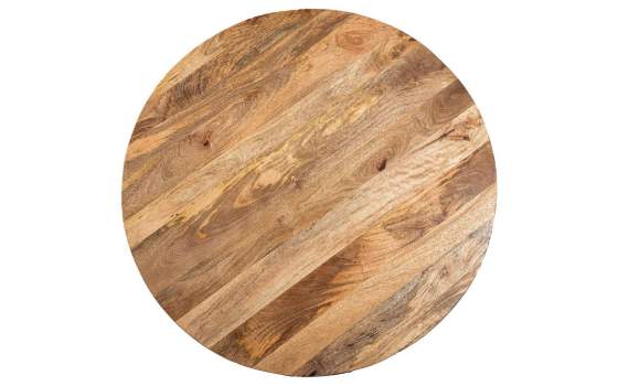 Mesa Comedor Redonda Rústica Madera Mango Natural Ardimt