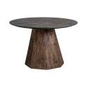 Mesa Comedor Redonda Rustica Mármol 120 cm - Serie Walding