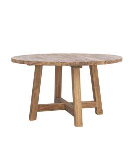 Mesa Comedor Redonda Teca 140 cm - Serie Orlando