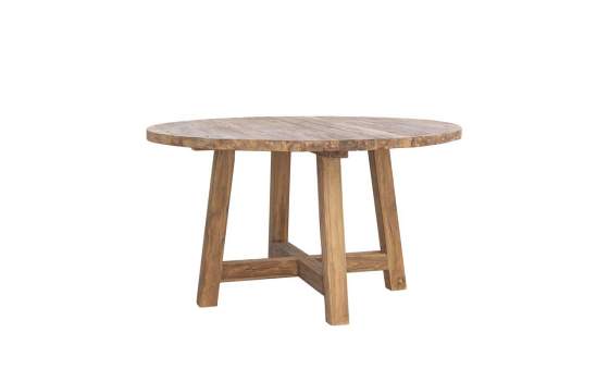 Mesa Comedor Redonda Teca 140 cm - Serie Orlando
