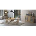 Mesa Comedor Rendonda Extensible 2 Tamaños Roble Adott