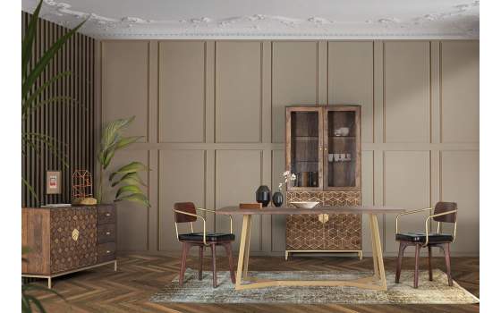 Mesa Comedor Rustica Actual Madera Metal Serie Ariast