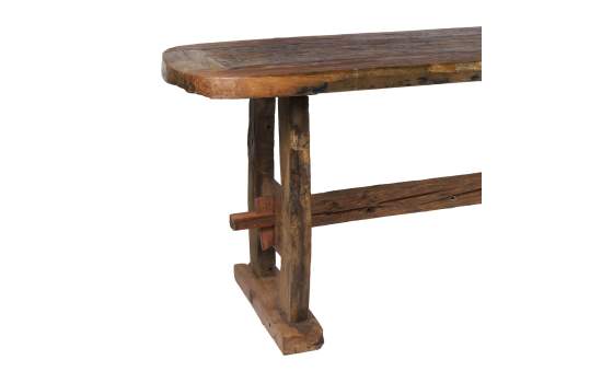 Mesa Comedor Rustica Grande Madera de Teca Serie Aiclado