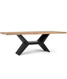 Mesa Comedor Rustica Industrial Madera Natural y Hierro Alquezar