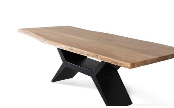 Mesa Comedor Rustica Industrial Madera Natural y Hierro Alquezar