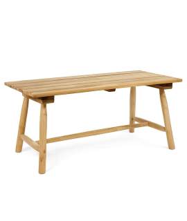 Mesa Comedor Teca Color Natural Serie Alogny