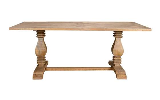 Mesa Convento Pata Tallada Madera Mango Serie Alando