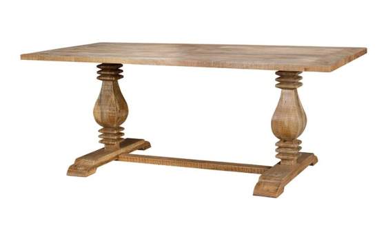Mesa Convento Pata Tallada Madera Mango Serie Alando
