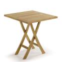 Mesa Cuadrada Jardin Madera Teca Plegable Serie Snick