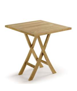 Mesa Cuadrada Jardin Madera Teca Plegable Serie Snick