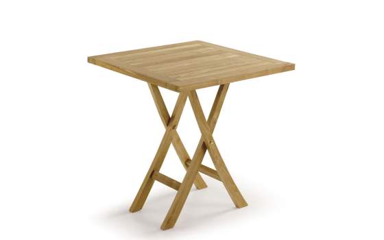 Mesa Cuadrada Jardin Madera Teca Plegable Serie Snick