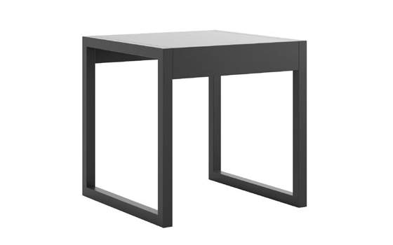 Mesa Cuadrada Rincon Acero Moderna Serie Athose