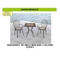 Mesa Cuadrada y 2 Sillones Forja Mosaico Serie Reigen