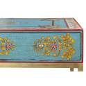 Mesa de Centro 1 Cajon Pintada a Mano Motivos Forales Boho