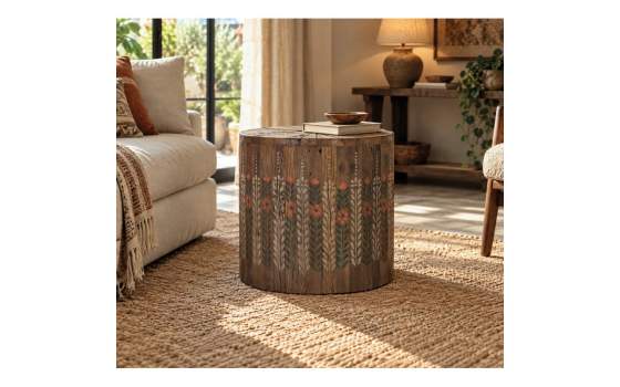 Mesa de Centro 51 cm Madera Reciclada - Serie Agarden