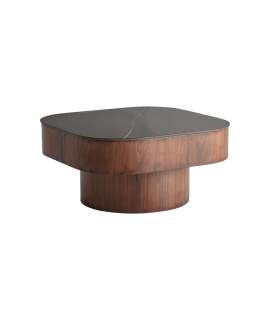 Mesa de Centro 70 Nogal y Marmol – Serie Neufs