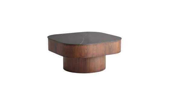 Mesa de Centro 70 Nogal y Marmol – Serie Neufs