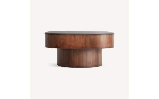 Mesa de Centro 70 Nogal y Marmol – Serie Neufs