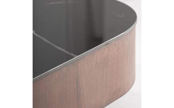 Mesa de Centro 70 Nogal y Marmol – Serie Neufs