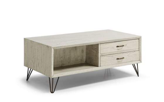 Mesa de Centro Actual Blanco Hueso Serie Muria