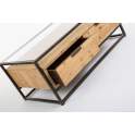 Mesa de Centro Actual Industrial con 2 Cajones Serie Brais