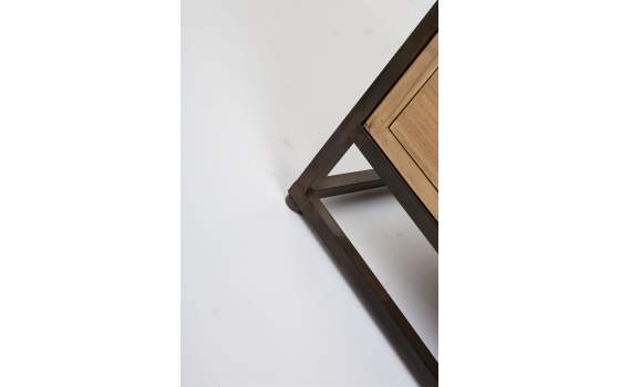 Mesa de Centro Actual Industrial con 2 Cajones Serie Brais