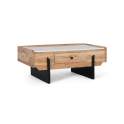 Mesa de Centro Actual Madera Marmol Metal - Serie Alisalt