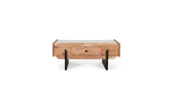 Mesa de Centro Actual Madera Marmol Metal - Serie Alisalt