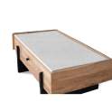 Mesa de Centro Actual Madera Marmol Metal - Serie Alisalt