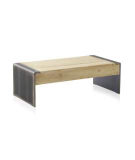 Mesa de Centro Bicolor Diseño Moderno Serie Metallic