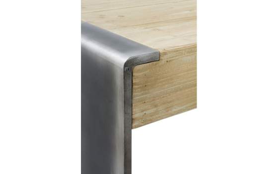 Mesa de Centro Bicolor Diseño Moderno Serie Metallic