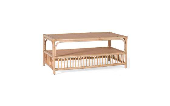 Mesa de Centro Caña de Ratan con Revistero Serie Talian