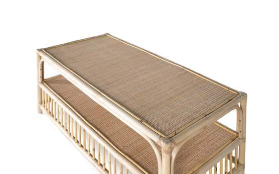 Mesa de Centro Caña de Ratan con Revistero Serie Talian