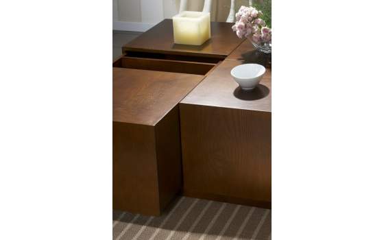 Mesa de Centro Colonial Cajones Interiores Madera de Castaño