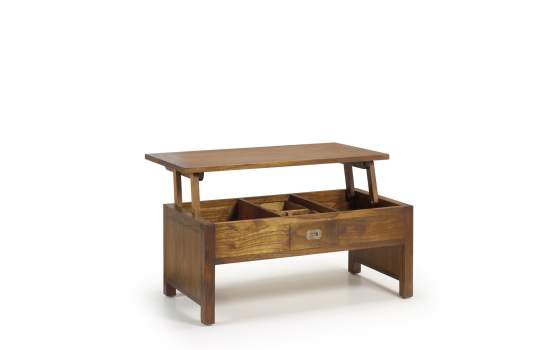 Mesa de Centro Colonial Elevable 2 Cajon Serie Star