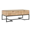 Mesa de Centro con Cajones Madera y Metal Serie Anuarte