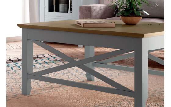 Mesa de Centro Cuadrada Estilo Provenzal Serie Praga