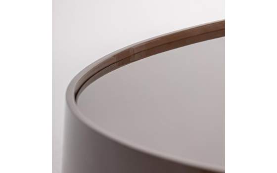 Mesa de Centro Diseño Modernista Lacado Marron Serie Trubia