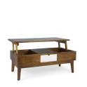Mesa de Centro Elevable Bicolor Estilo Colonial Artict