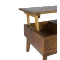 Mesa de Centro Elevable Bicolor Estilo Colonial Artict