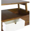 Mesa de Centro Elevable Bicolor Estilo Colonial Artict