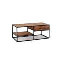 Mesa de Centro Estilo Industrial Madera Acacia y Acero Delhi