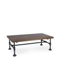 Mesa de Centro Estilo Rustico Industrial Vintage Serie Pipa