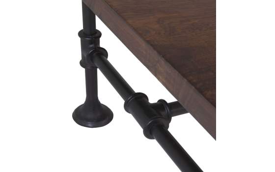 Mesa de Centro Estilo Rustico Industrial Vintage Serie Pipa