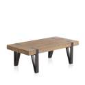 Mesa de Centro Industrial Madera Metal Serie Albent